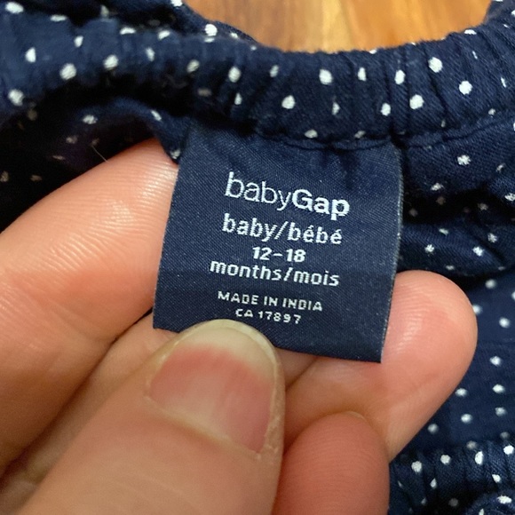 Girl’s Size 12-18 Months Ruffle Bummies Bundle of 2: Blue/Green & Navy Polkadot - Picture 6 of 7